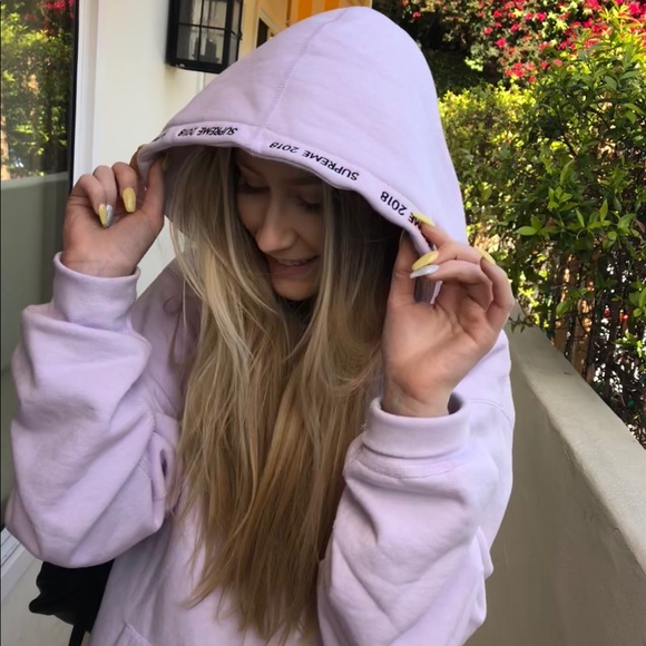 Supreme lilac 2018 hoodie